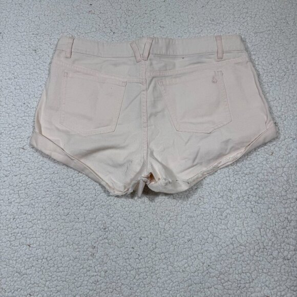 Volcom Jeans Stoned Relaxed Fit Rolled Shorts Pastel Pink Women's Size 13 - Picture 3 of 5